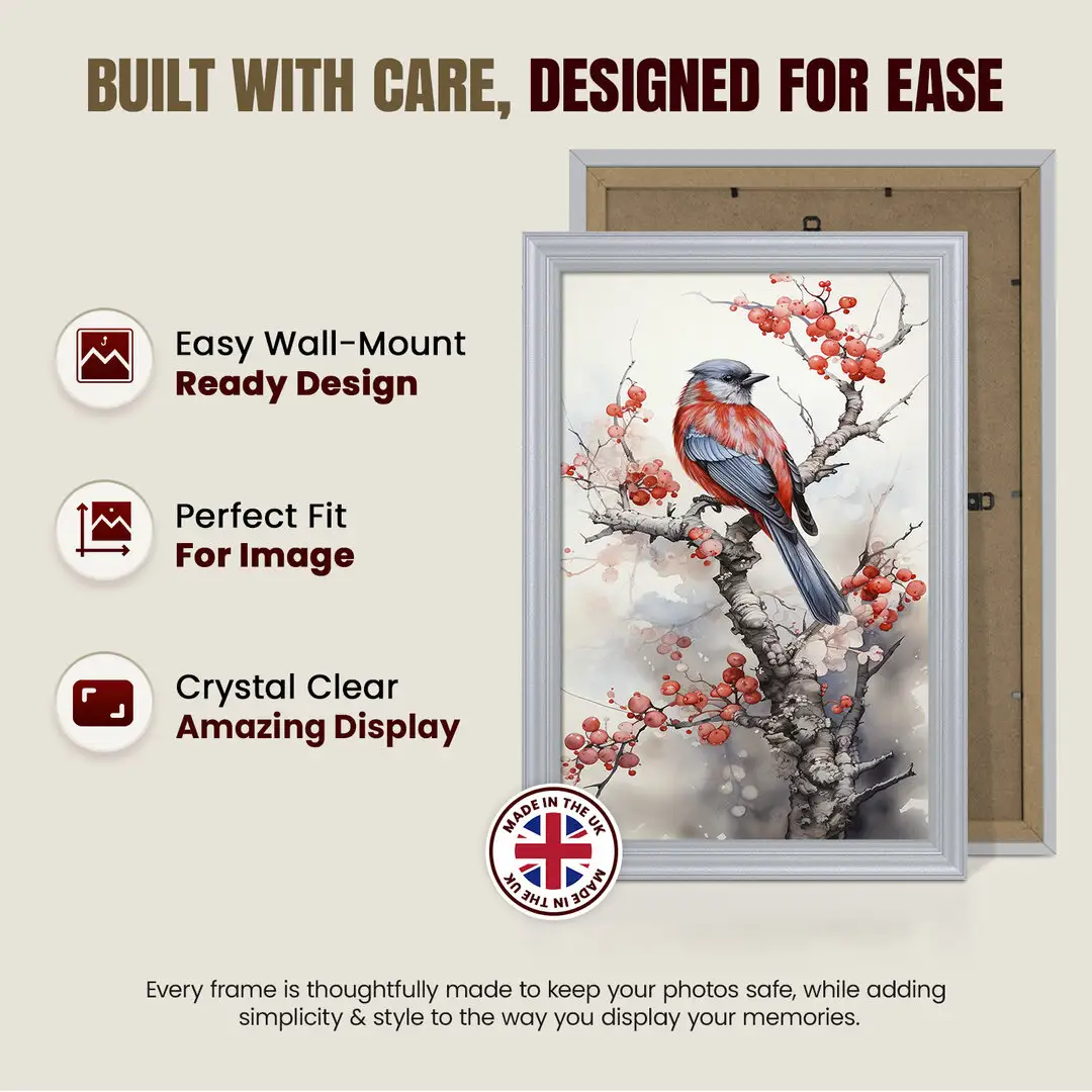 17x10" Classic Silver Picture Frame - Timeless Wall Display For Family Photos & Artwork thumbnail 7