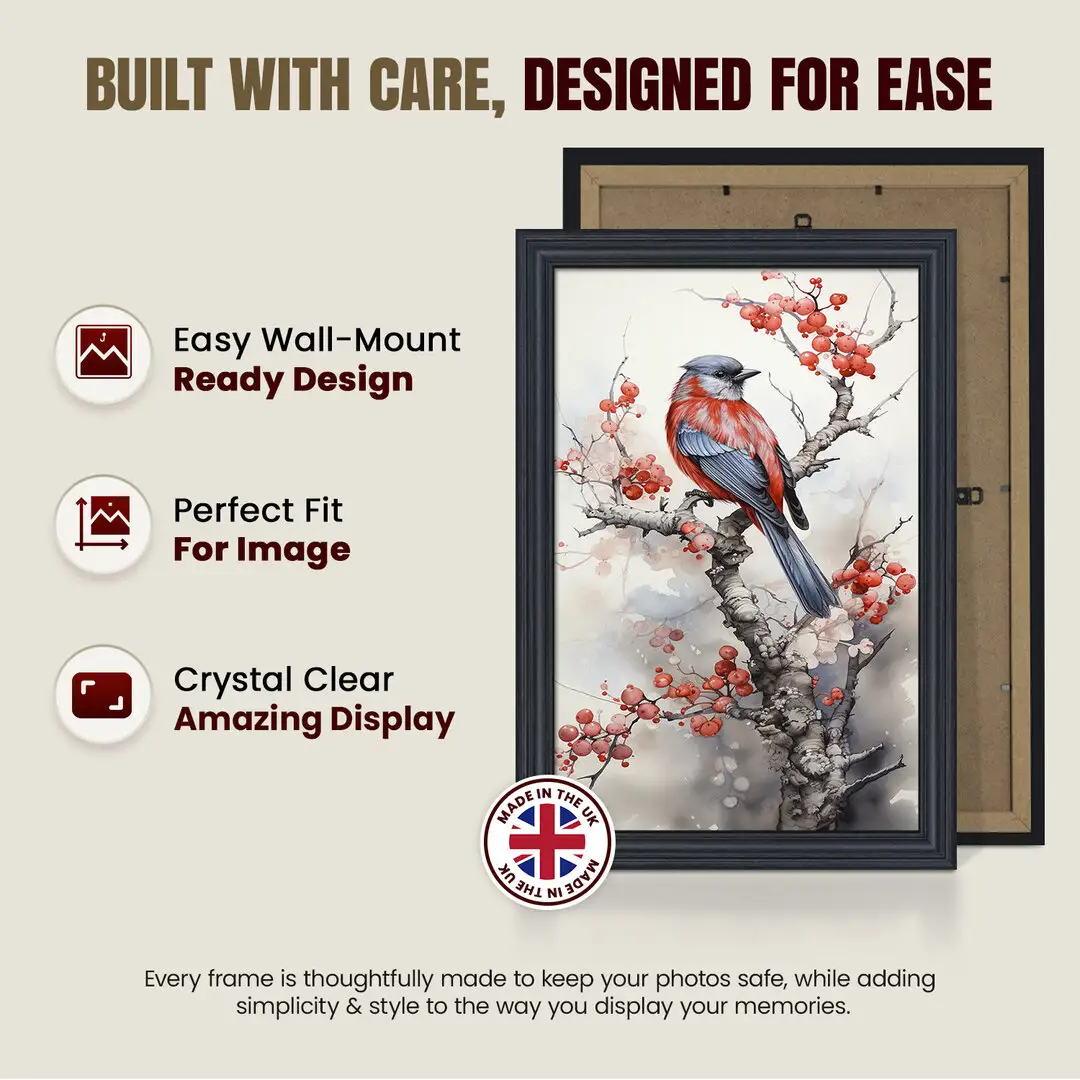 17x11" Classic Black Picture Frame - Elegant Wall Display For Photos & Artwork thumbnail 7