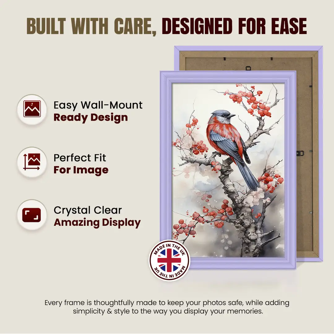 17x13" Classic Purple Picture Frame - Timeless Wall Display For Family Photos & Artwork thumbnail 7