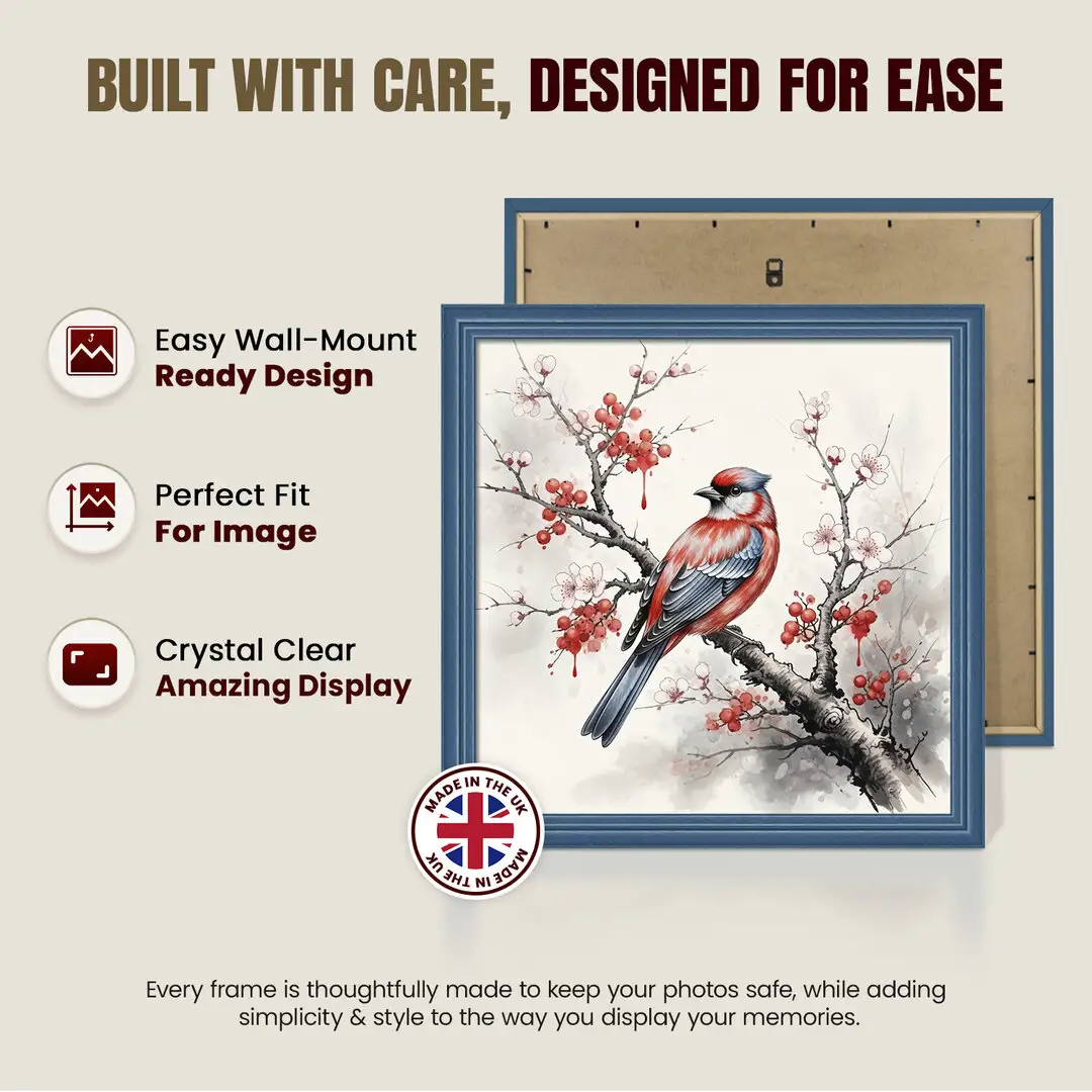 18x18" Classic Navy Blue Picture Frame - Elegant Wall Display For Photos & Artwork thumbnail 7