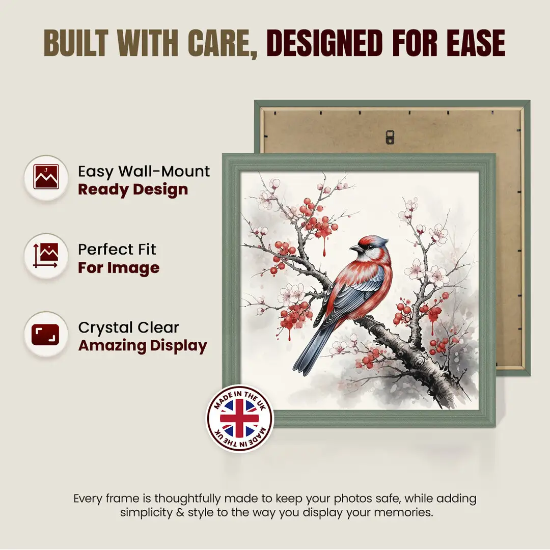 19x19" Classic Green Picture Frame - Timeless Wall Display For Family Photos & Artwork thumbnail 7