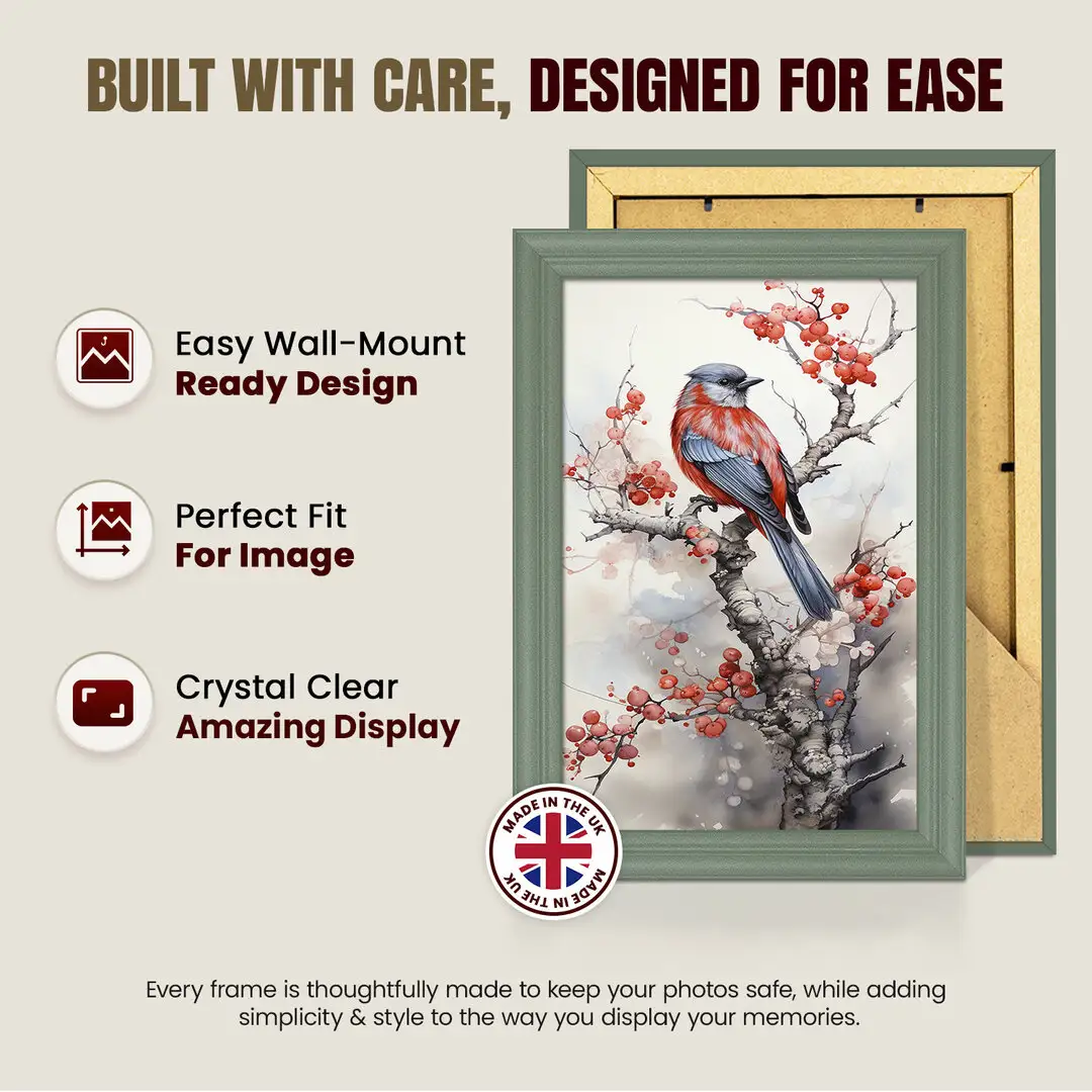 20x15cm Classic Green Picture Frame - Timeless Wall Display For Family Photos & Artwork thumbnail 7