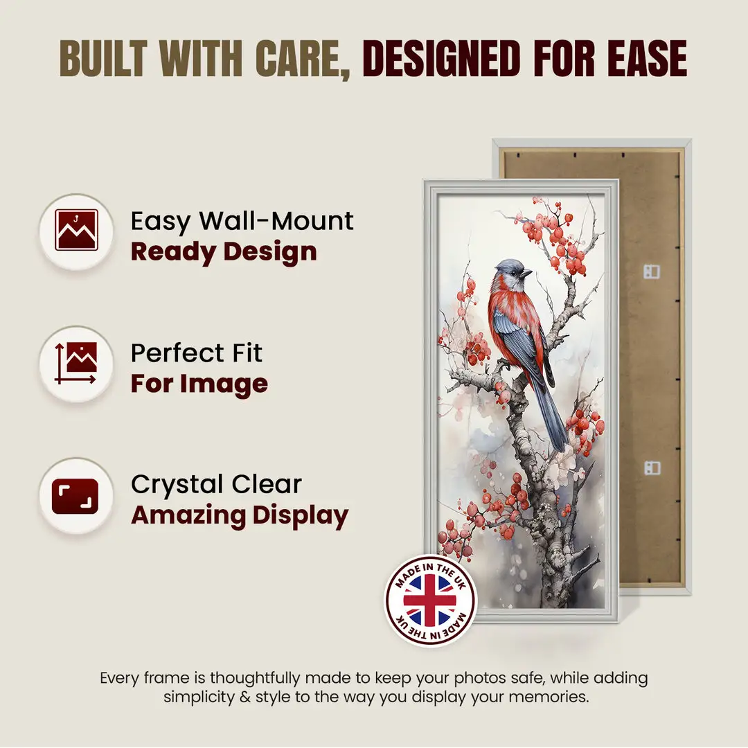 20x8" Classic Light Grey Picture Frame - Elegant Wall Display For Photos & Artwork thumbnail 7