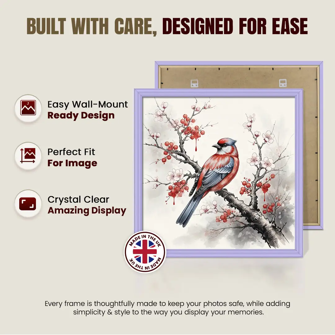 21x21" Classic Purple Picture Frame - Elegant Wall Display For Photos & Artwork thumbnail 7