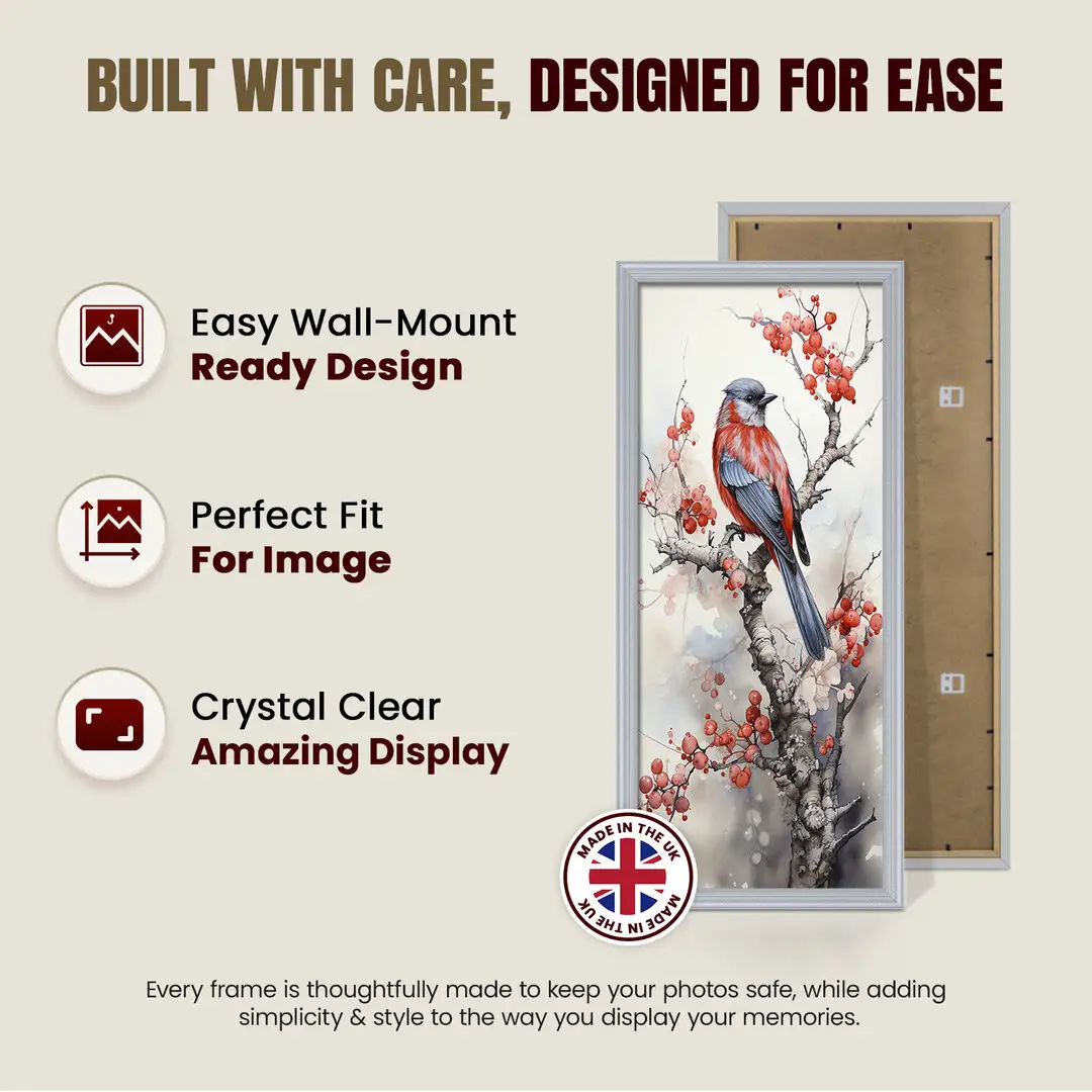 24x10" Classic Silver Picture Frame - Elegant Wall Display For Photos & Artwork thumbnail 7