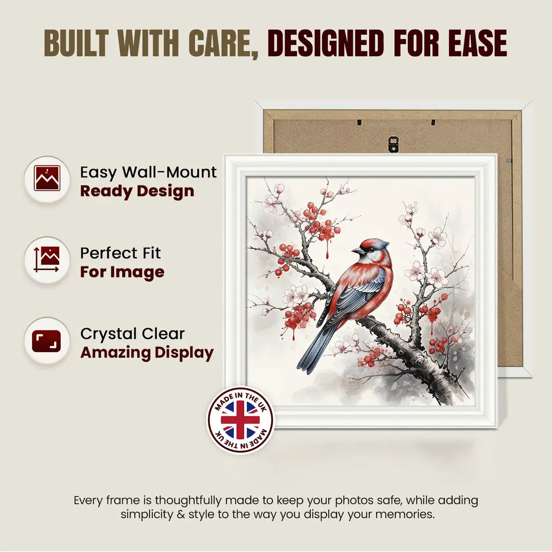 25x25cm Classic White Picture Frame - Elegant Wall Display For Photos & Artwork thumbnail 7