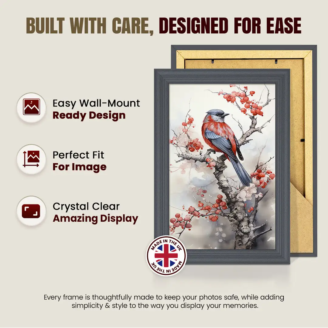 5x3.5" Classic Dark Grey Picture Frame - Timeless Wall Display For Family Photos & Artwork thumbnail 7