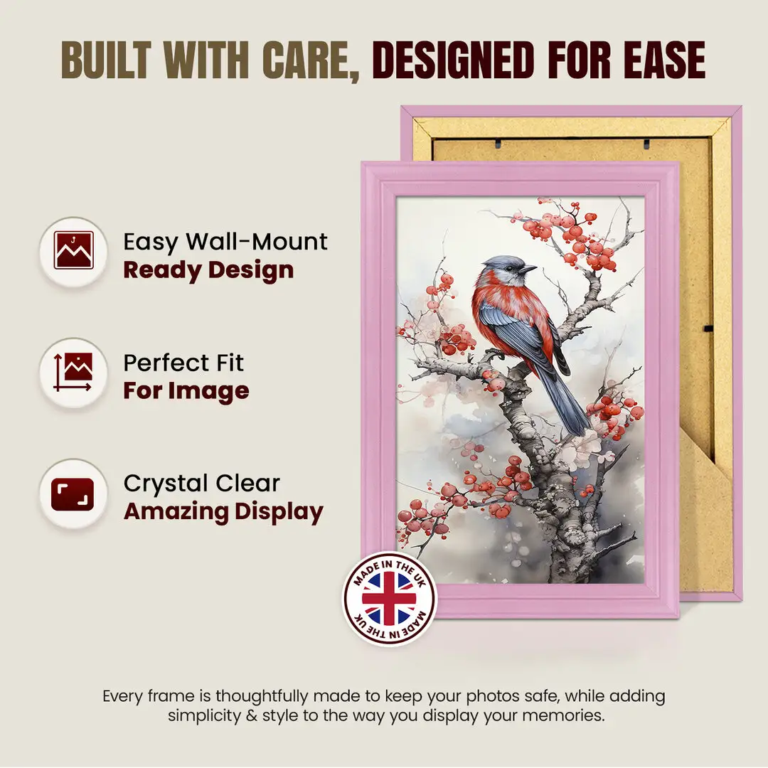 5x3.5" Classic Pastel Pink Picture Frame - Timeless Wall Display For Family Photos & Artwork thumbnail 7