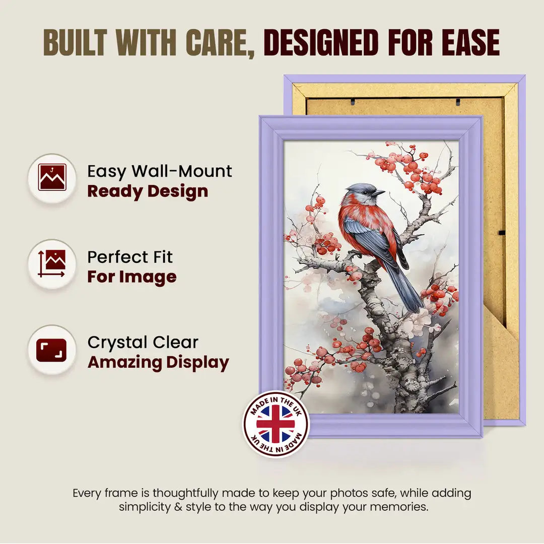 5x3.5" Classic Purple Picture Frame - Elegant Wall Display For Photos & Artwork thumbnail 7