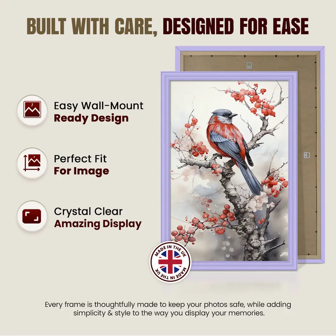 60x45cm Classic Purple Picture Frame - Elegant Wall Display For Photos & Artwork thumbnail 7
