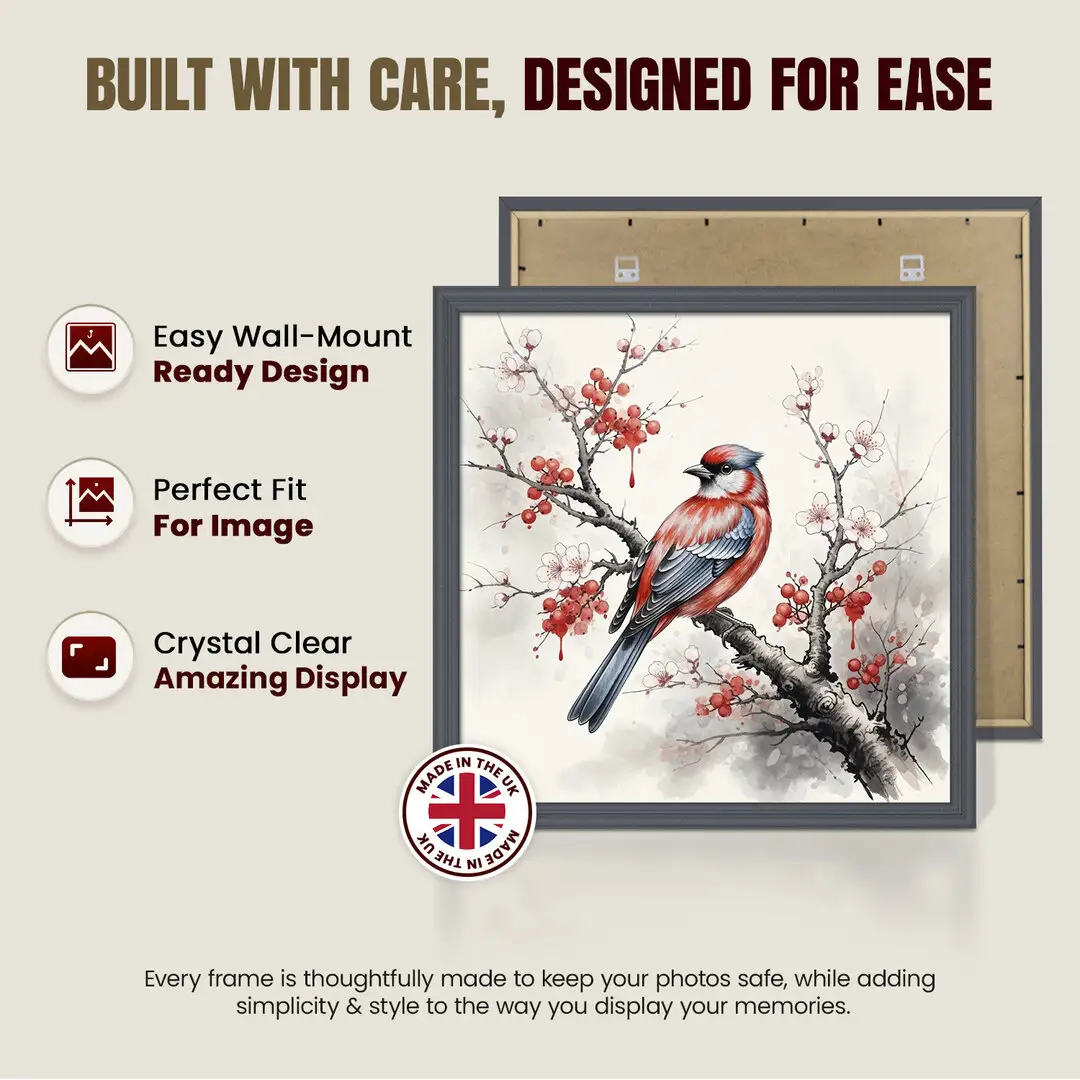 60x60cm Classic Dark Grey Picture Frame - Elegant Wall Display For Photos & Artwork thumbnail 7