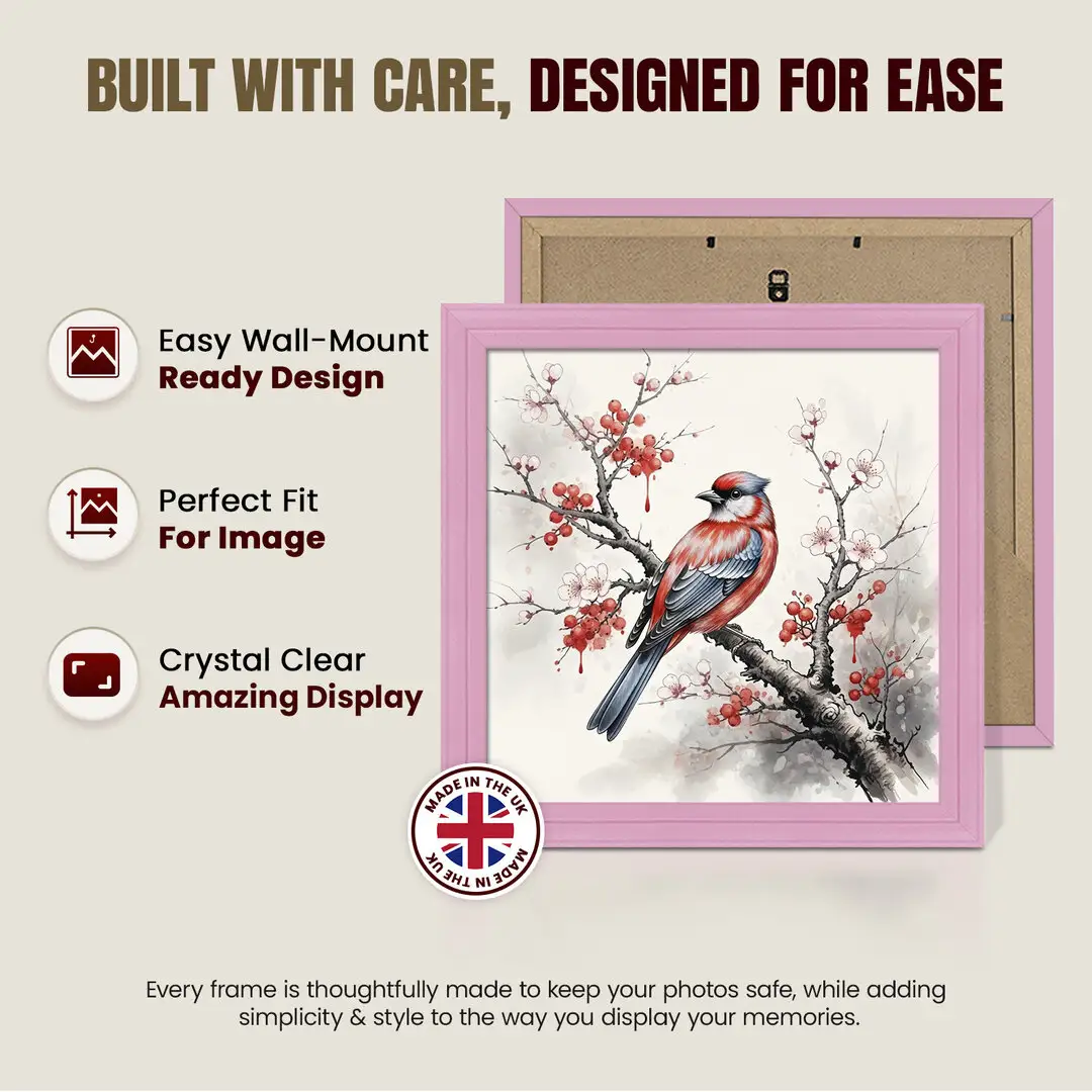6x6" Classic Pastel Pink Picture Frame - Elegant Wall Display For Photos & Artwork thumbnail 7
