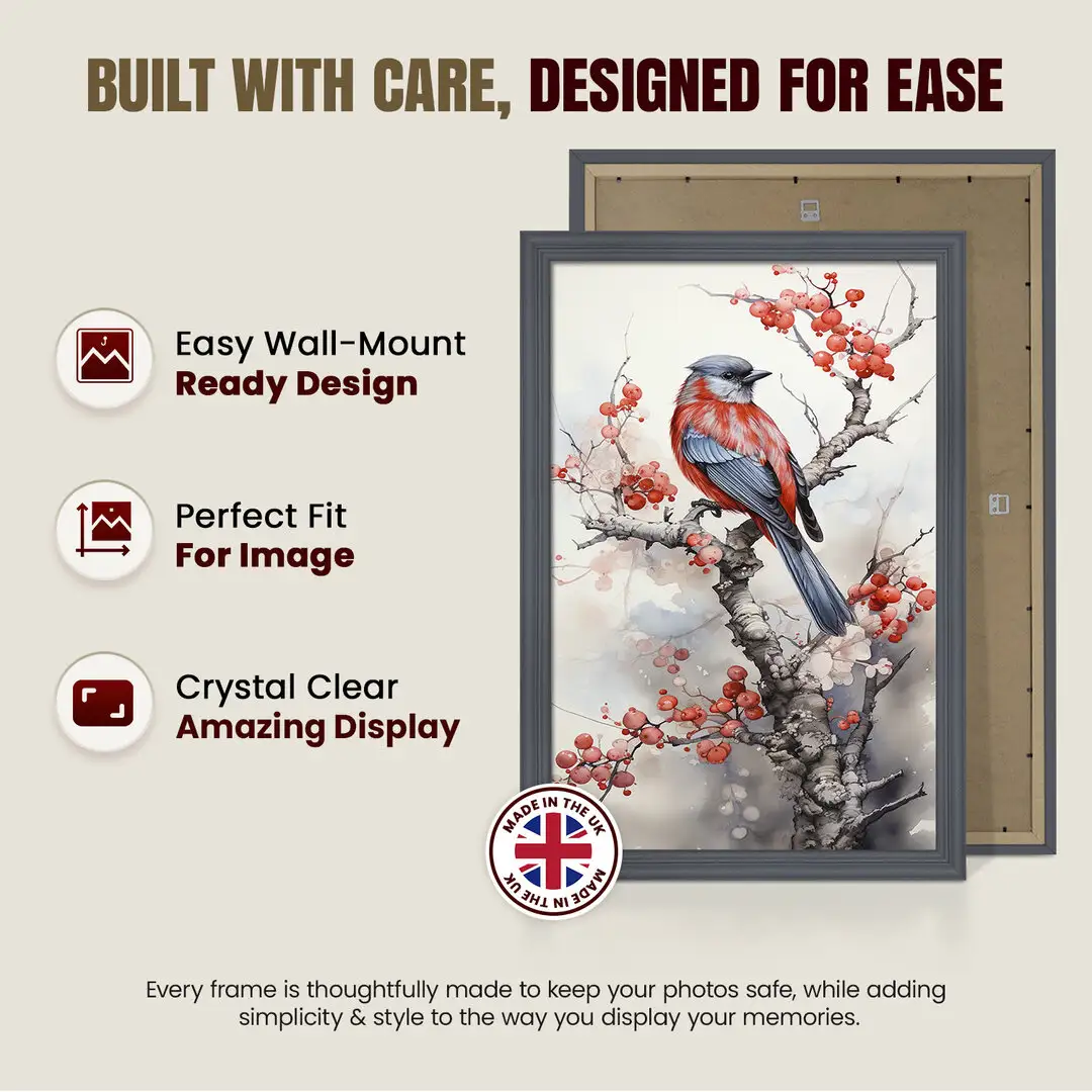 70x50cm Classic Dark Grey Picture Frame - Elegant Wall Display For Photos & Artwork thumbnail 7
