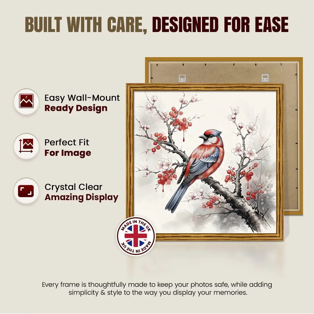 70x70cm Classic Oak Picture Frame - Elegant Wall Display For Photos & Artwork thumbnail 7