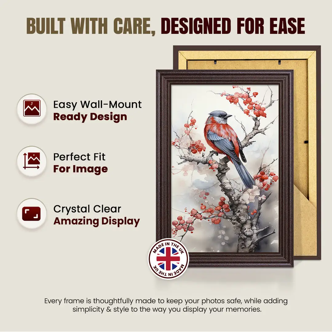 8x6" Classic Rose Wood Picture Frame - Elegant Wall Display For Photos & Artwork thumbnail 7