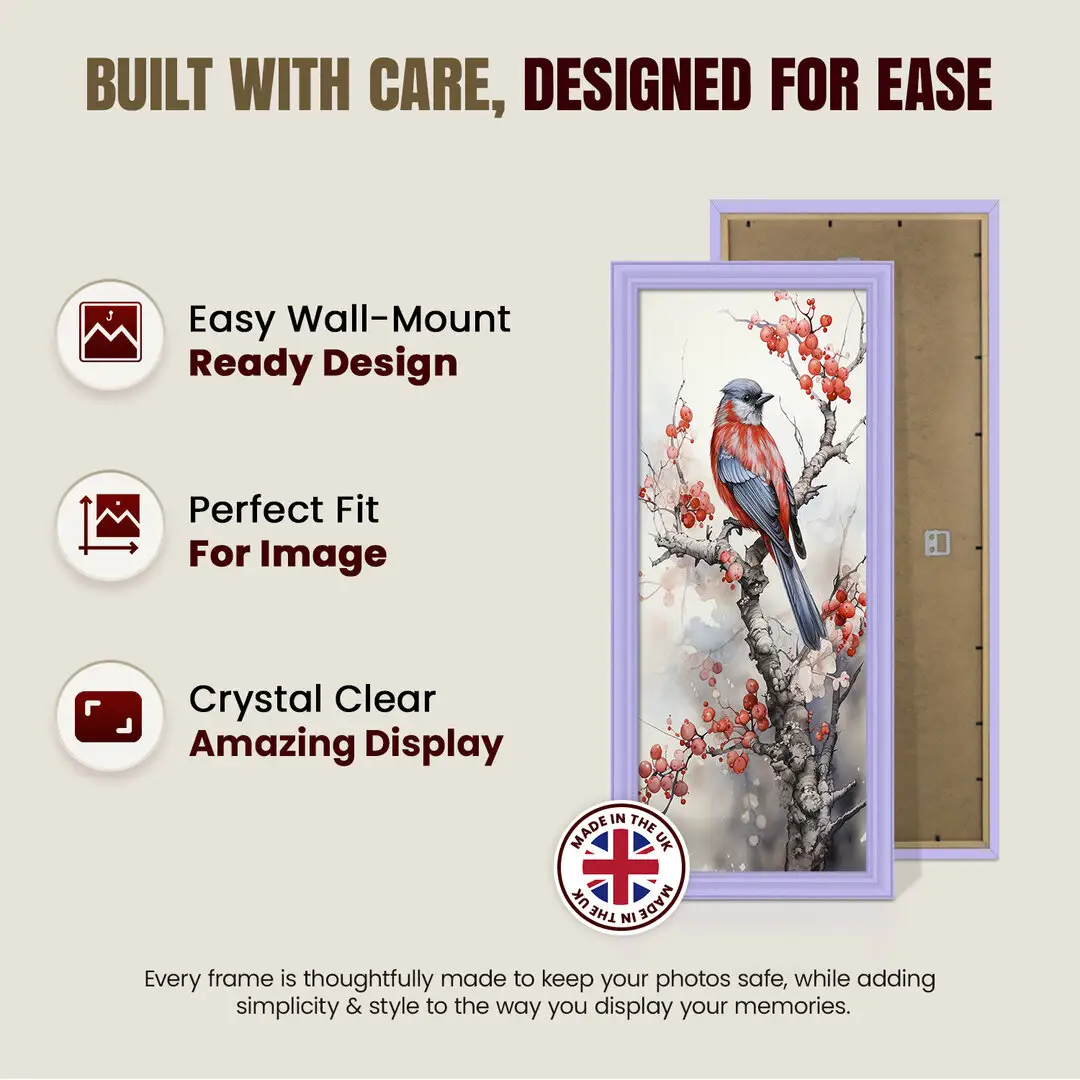 90x30cm Classic Purple Picture Frame - Elegant Wall Display For Photos & Artwork thumbnail 7