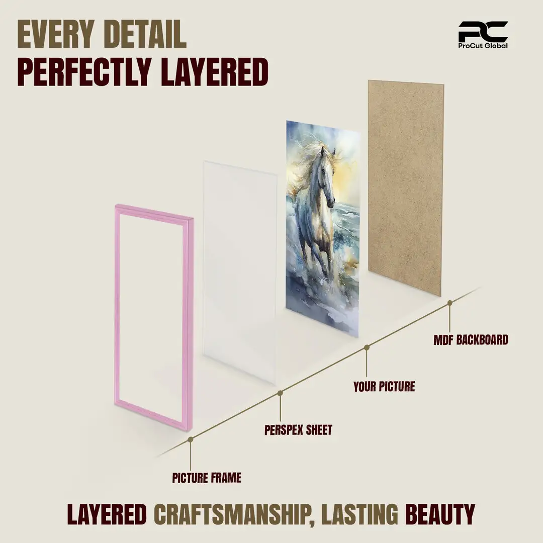 24x8" Classic Pastel Pink Picture Frame - Timeless Wall Display For Family Photos & Artwork thumbnail 3