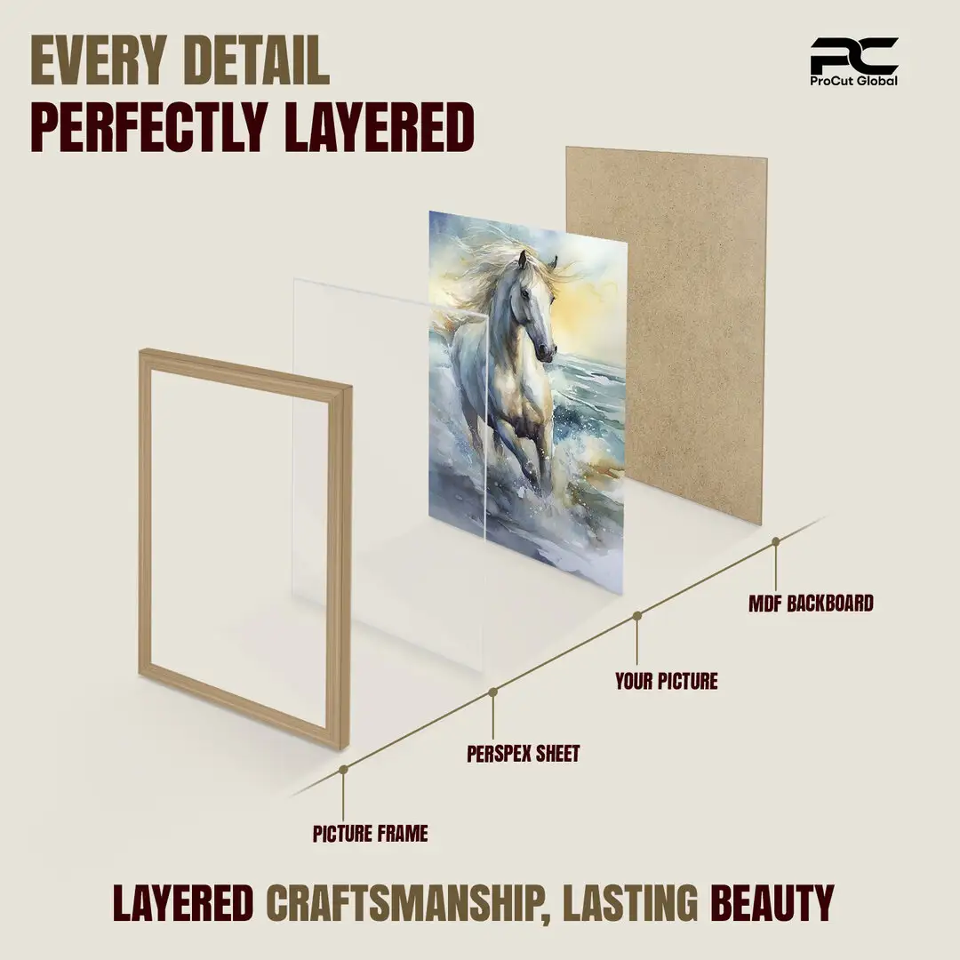 A6 Classic Country Pine Picture Frame - Elegant Wall Display For Photos & Artwork thumbnail 3
