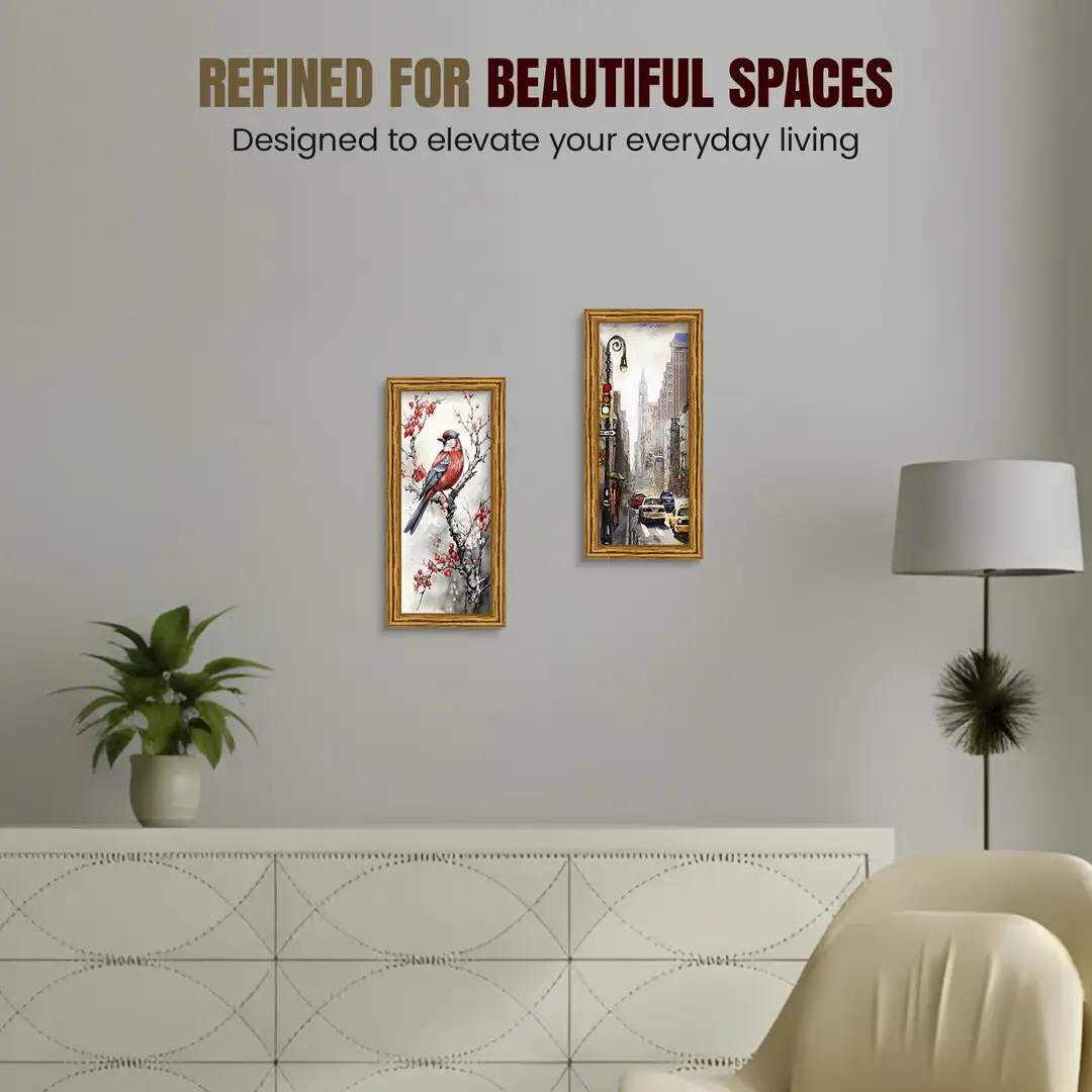 10x4" Classic Oak Picture Frame - Elegant Wall Display For Photos & Artwork thumbnail 2