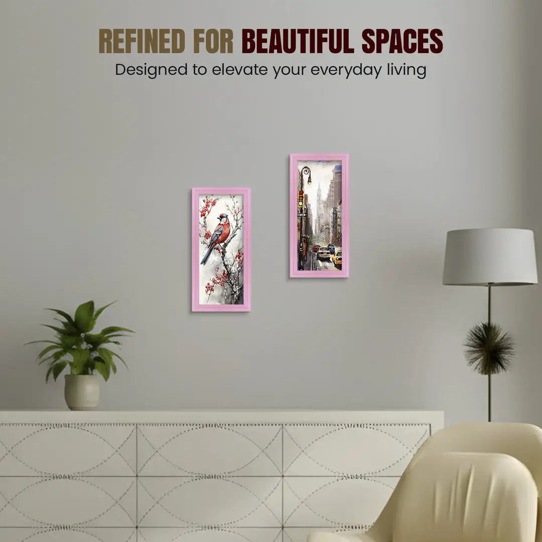 10x4" Classic Pastel Pink Picture Frame - Elegant Wall Display For Photos & Artwork thumbnail 2