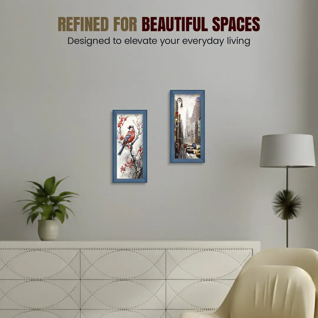 10x5" Classic Navy Blue Picture Frame - Timeless Wall Display For Family Photos & Artwork thumbnail 2