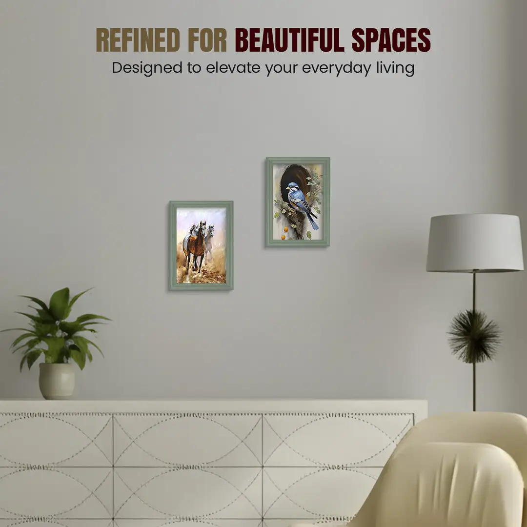 11x8.5" Classic Green Picture Frame - Elegant Wall Display For Photos & Artwork thumbnail 2