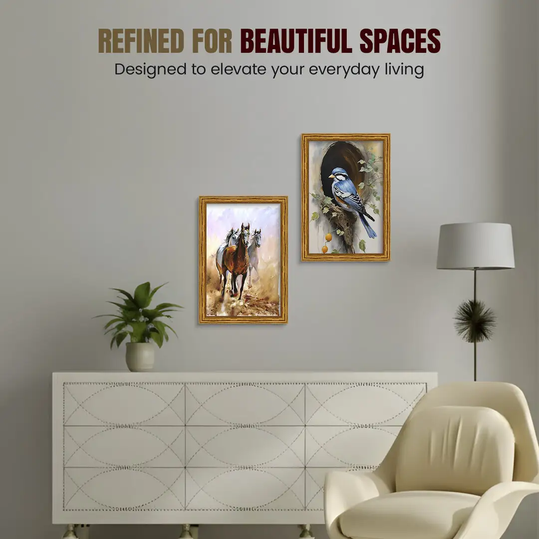 15x9" Classic Oak Picture Frame - Elegant Wall Display For Photos & Artwork thumbnail 2