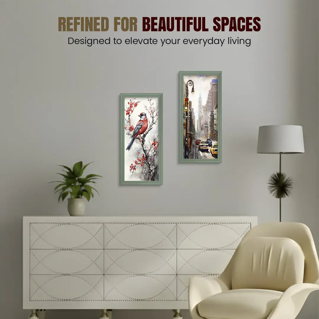 16x8" Classic Green Picture Frame - Elegant Wall Display For Photos & Artwork thumbnail 2