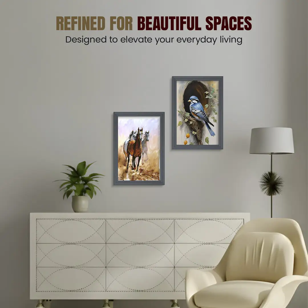 17x10" Classic Dark Grey Picture Frame - Elegant Wall Display For Photos & Artwork thumbnail 2