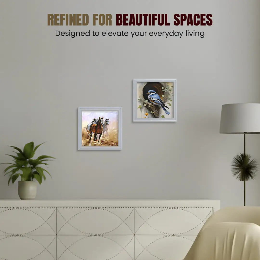 20x20cm Classic Silver Picture Frame - Timeless Wall Display For Family Photos & Artwork thumbnail 2