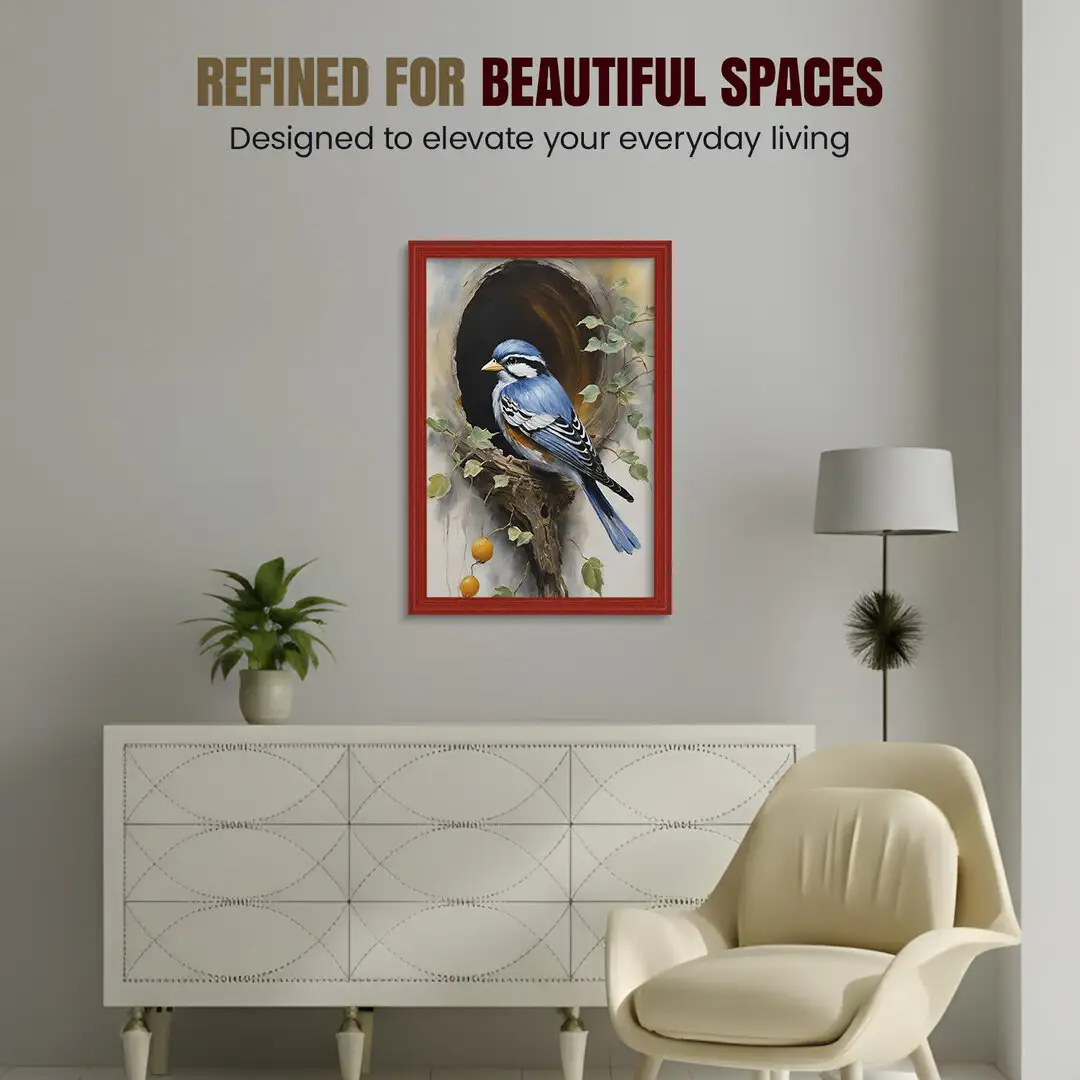 32x24" Classic Red Picture Frame - Elegant Wall Display For Photos & Artwork thumbnail 2