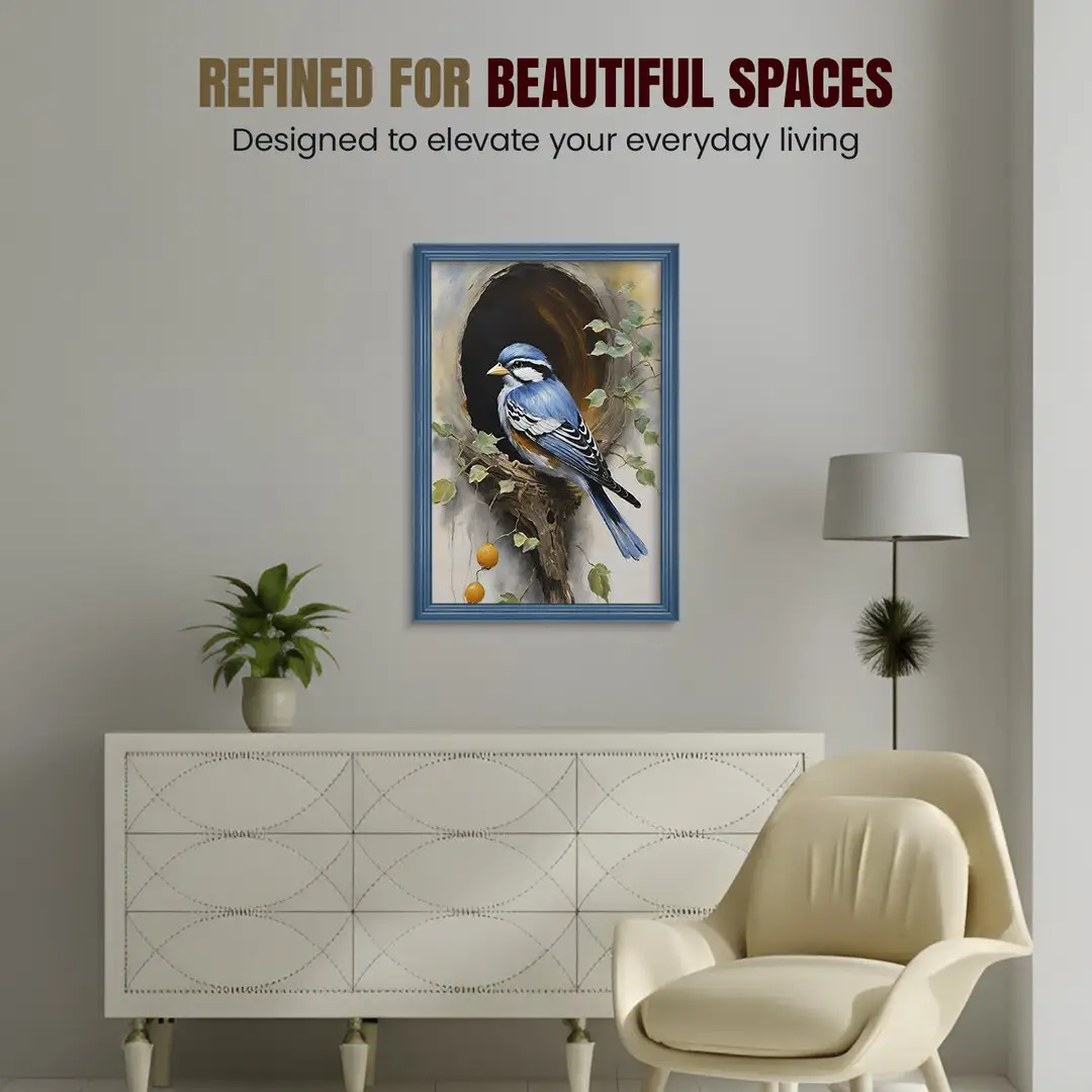 34x24" Classic Navy Blue Picture Frame - Timeless Wall Display For Family Photos & Artwork thumbnail 2