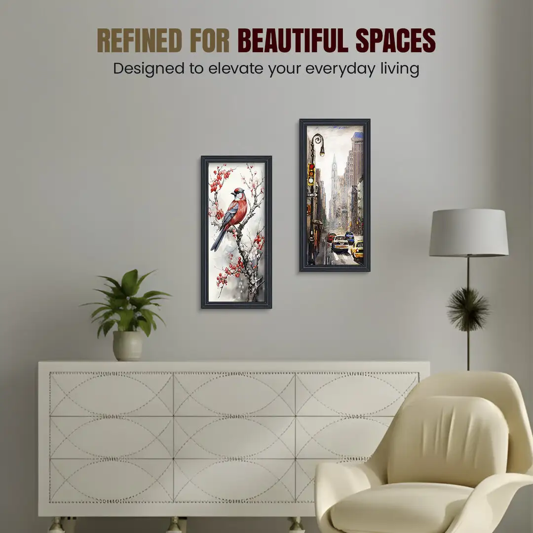 40x20cm Classic Black Picture Frame - Elegant Wall Display For Photos & Artwork thumbnail 2