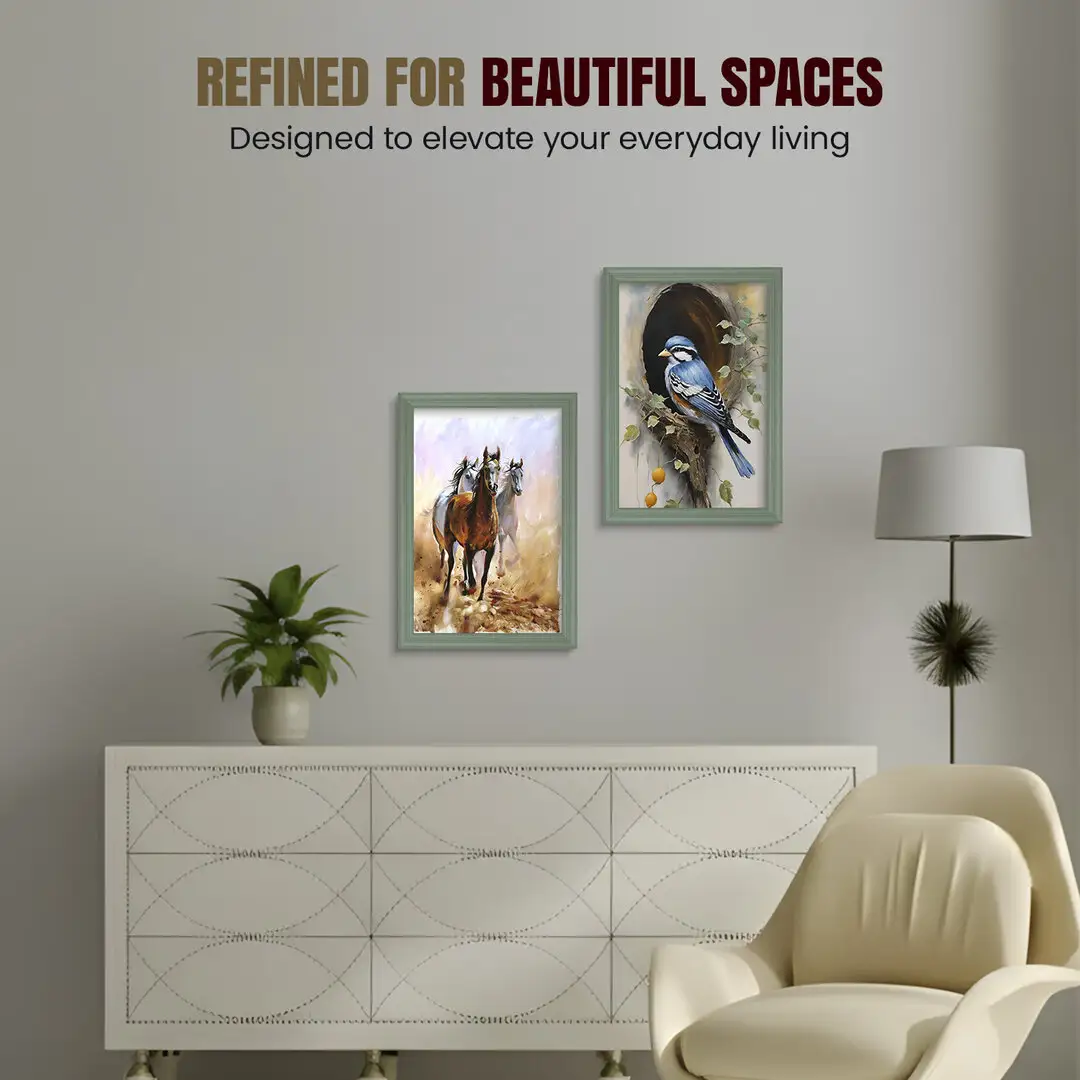 50x35cm Classic Green Picture Frame - Timeless Wall Display For Family Photos & Artwork thumbnail 2