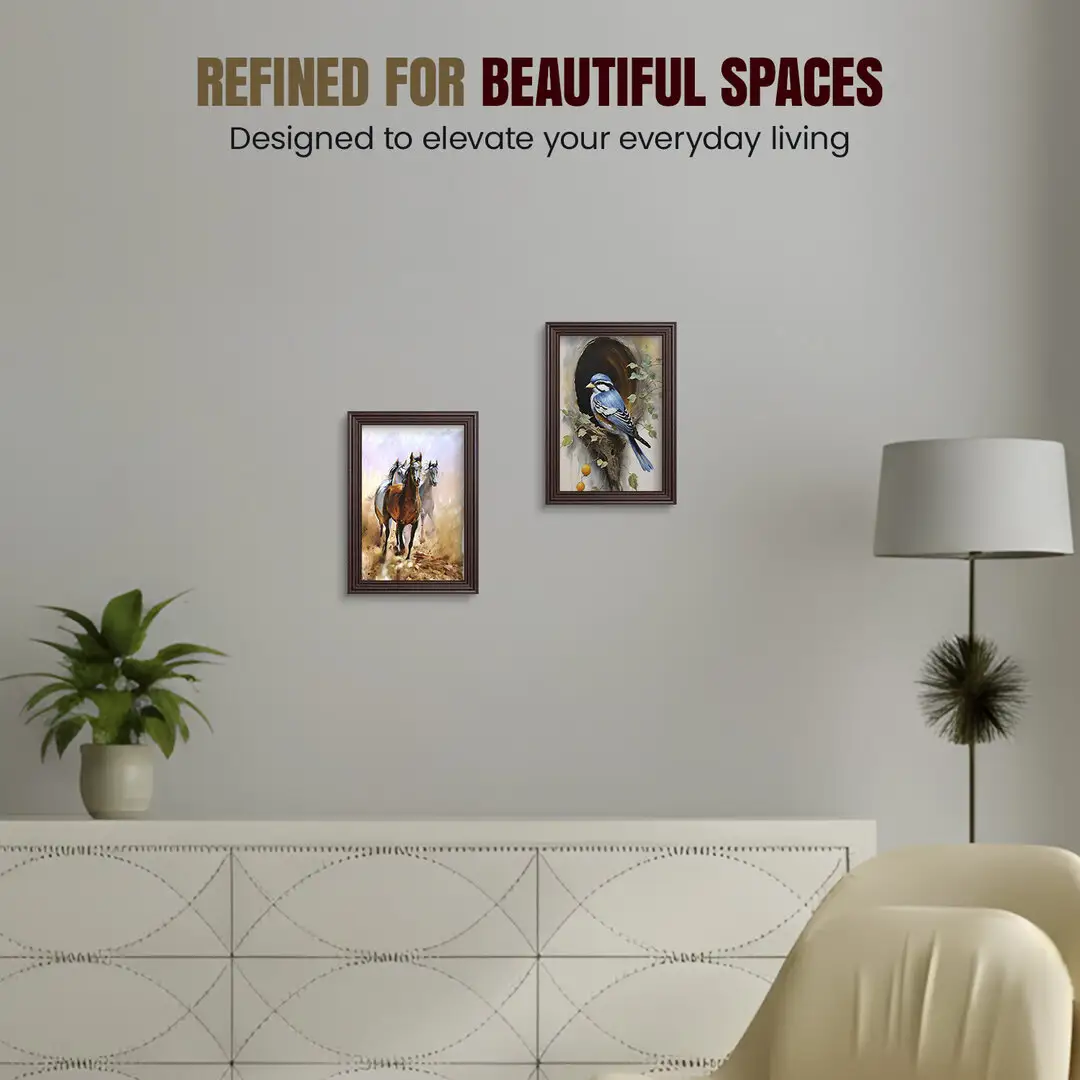 5x3.5" Classic Rose Wood Picture Frame - Elegant Wall Display For Photos & Artwork thumbnail 2