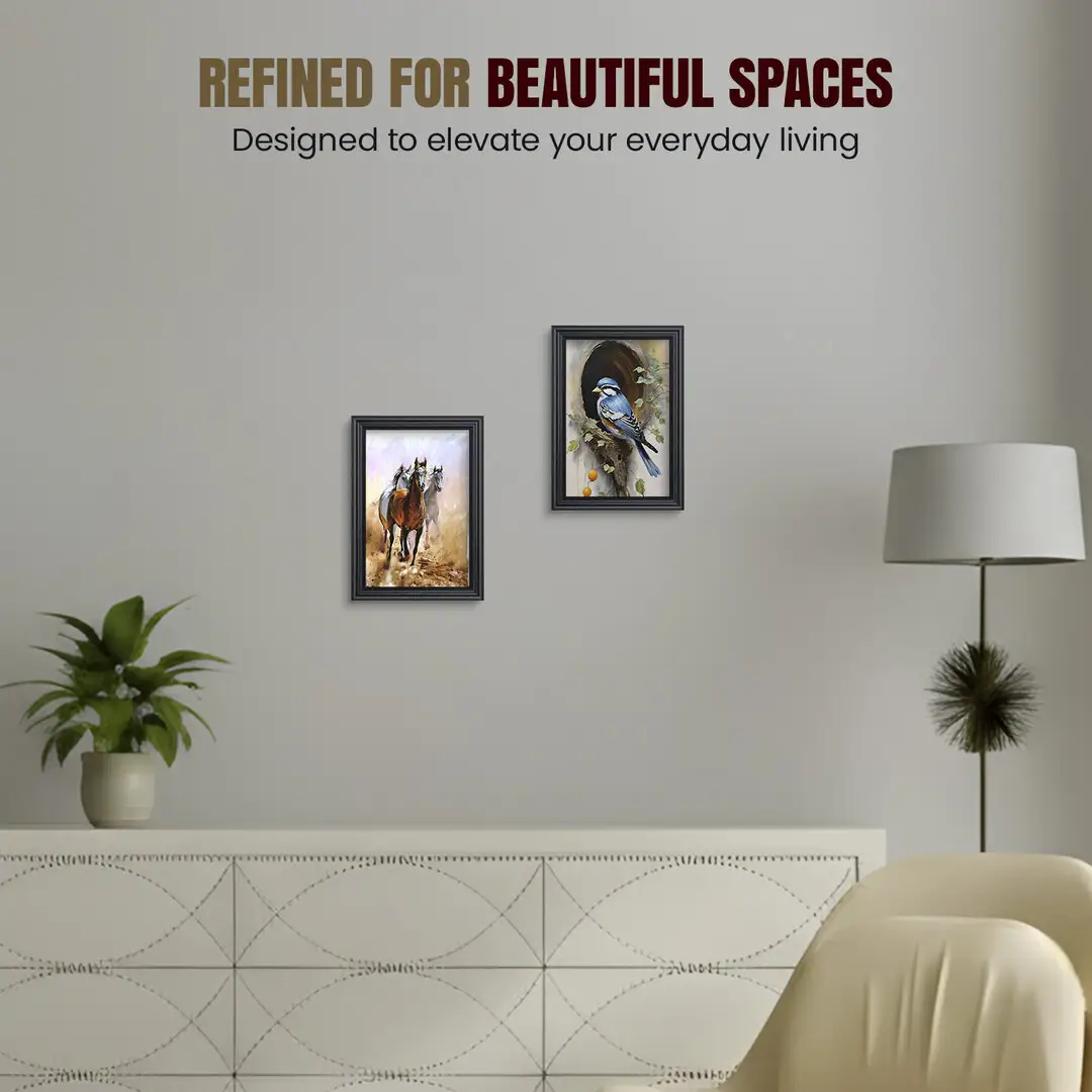 8x6" Classic Black Picture Frame - Timeless Wall Display For Family Photos & Artwork thumbnail 2