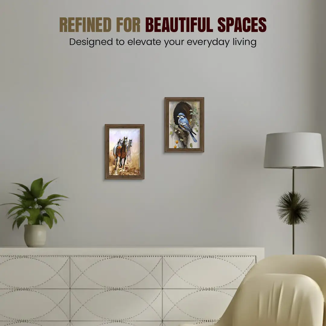 8x6" Classic Walnut Picture Frame - Elegant Wall Display For Photos & Artwork thumbnail 2