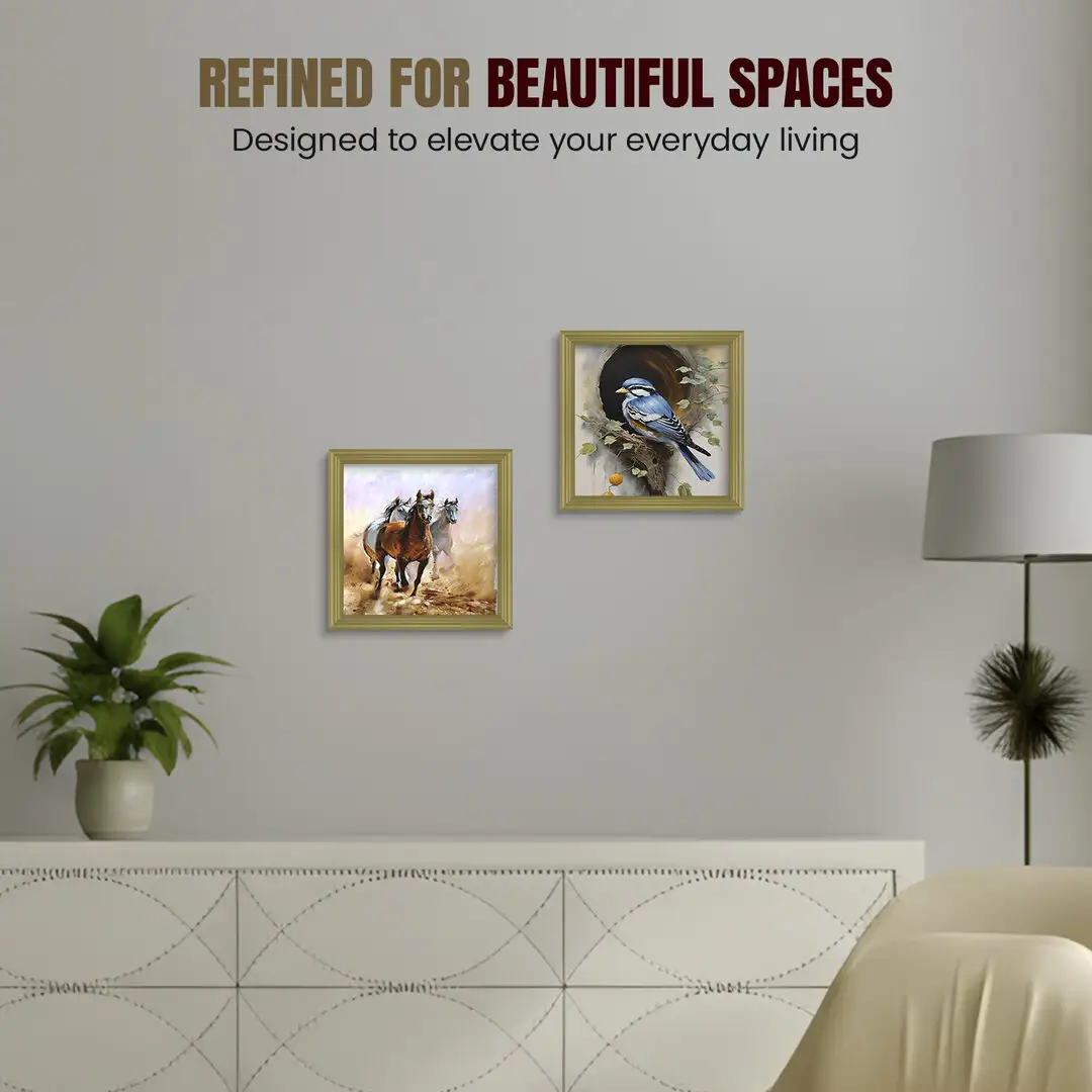 8x8" Classic Gold Picture Frame - Timeless Wall Display For Family Photos & Artwork thumbnail 2