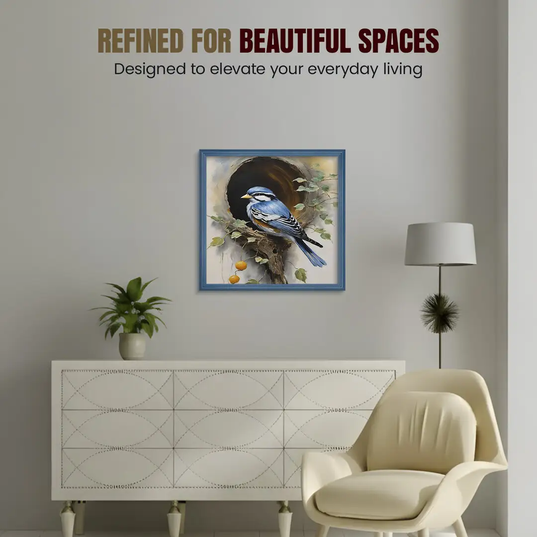 90x90cm Classic Navy Blue Picture Frame - Elegant Wall Display For Photos & Artwork thumbnail 2