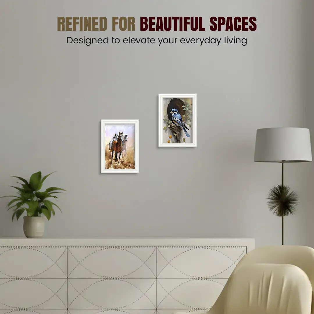 A6 Classic White Picture Frame - Elegant Wall Display For Photos & Artwork thumbnail 2