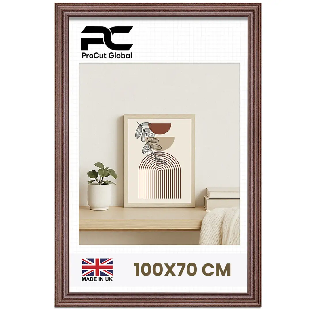 100x70cm Classic Rose Wood Picture Frame - Elegant Wall Display For Photos & Artwork