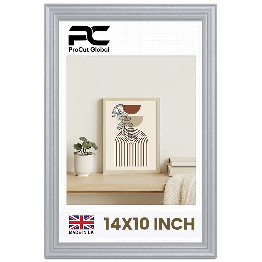 14x10" Classic Silver Picture Frame - Timeless Wall Display For Family Photos & Artwork