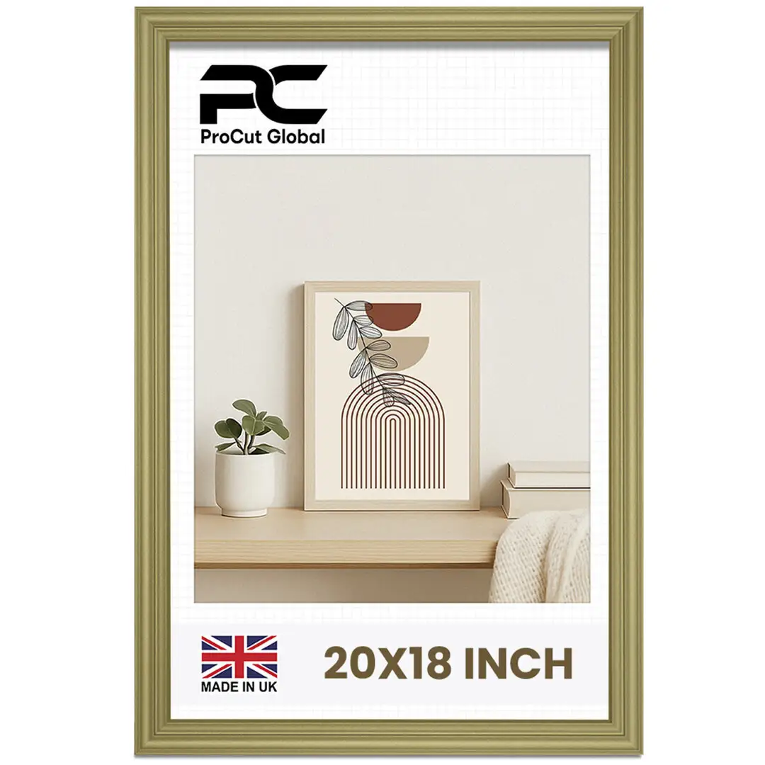 20x18" Classic Gold Picture Frame - Timeless Wall Display For Family Photos & Artwork thumbnail 1