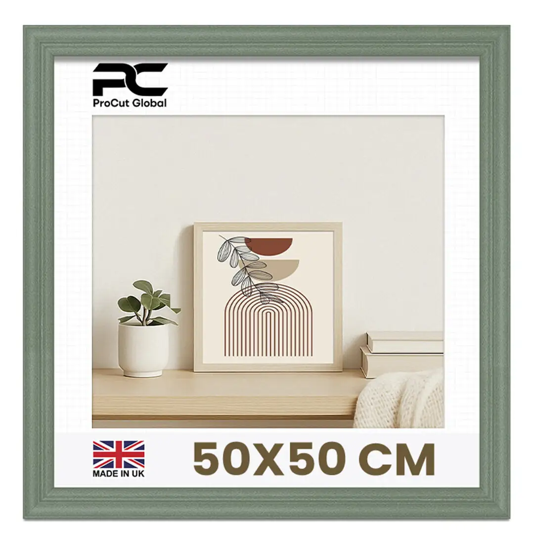 50x50cm Classic Green Picture Frame - Elegant Wall Display For Photos & Artwork thumbnail 1