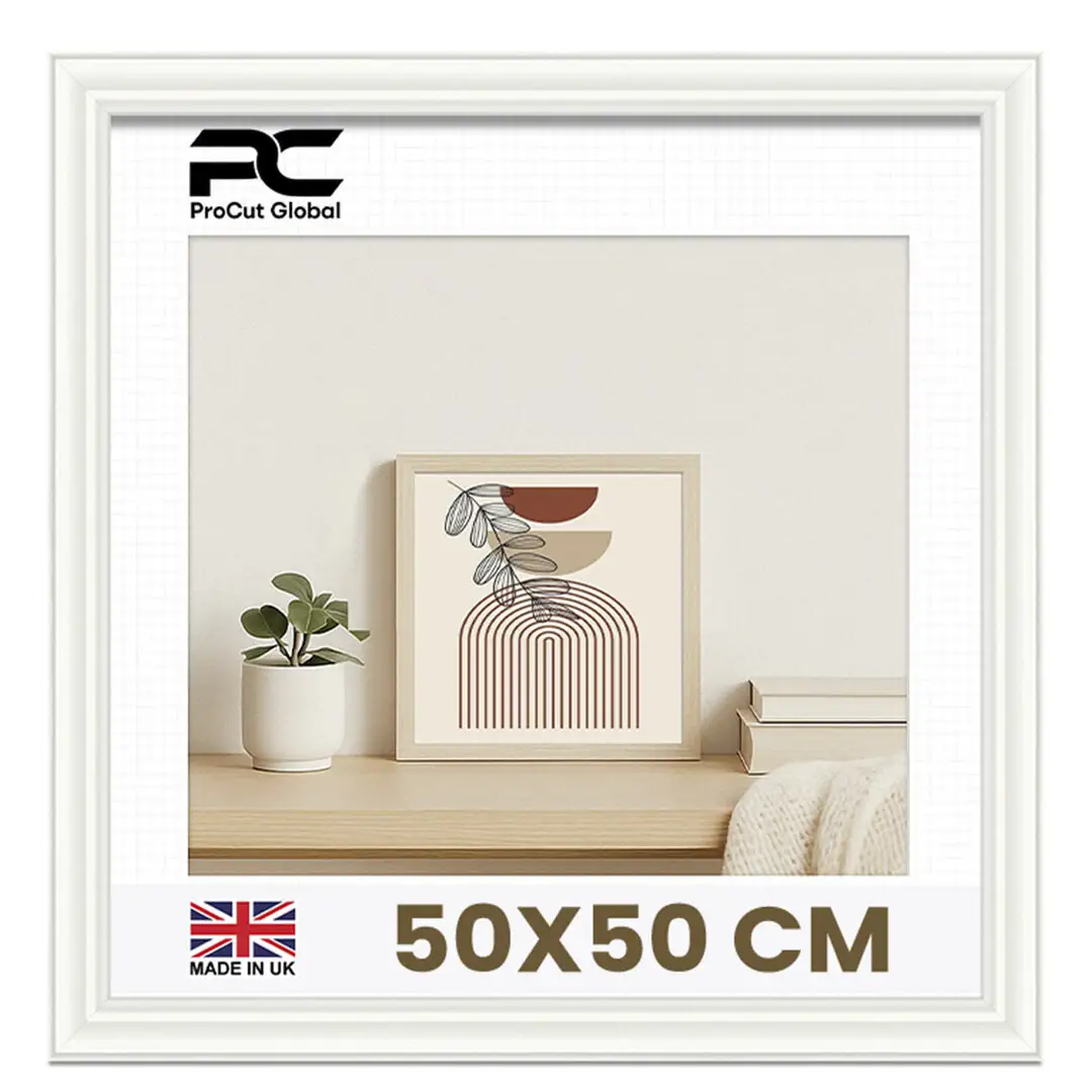 50x50cm Classic White Picture Frame - Elegant Wall Display For Photos & Artwork thumbnail 1