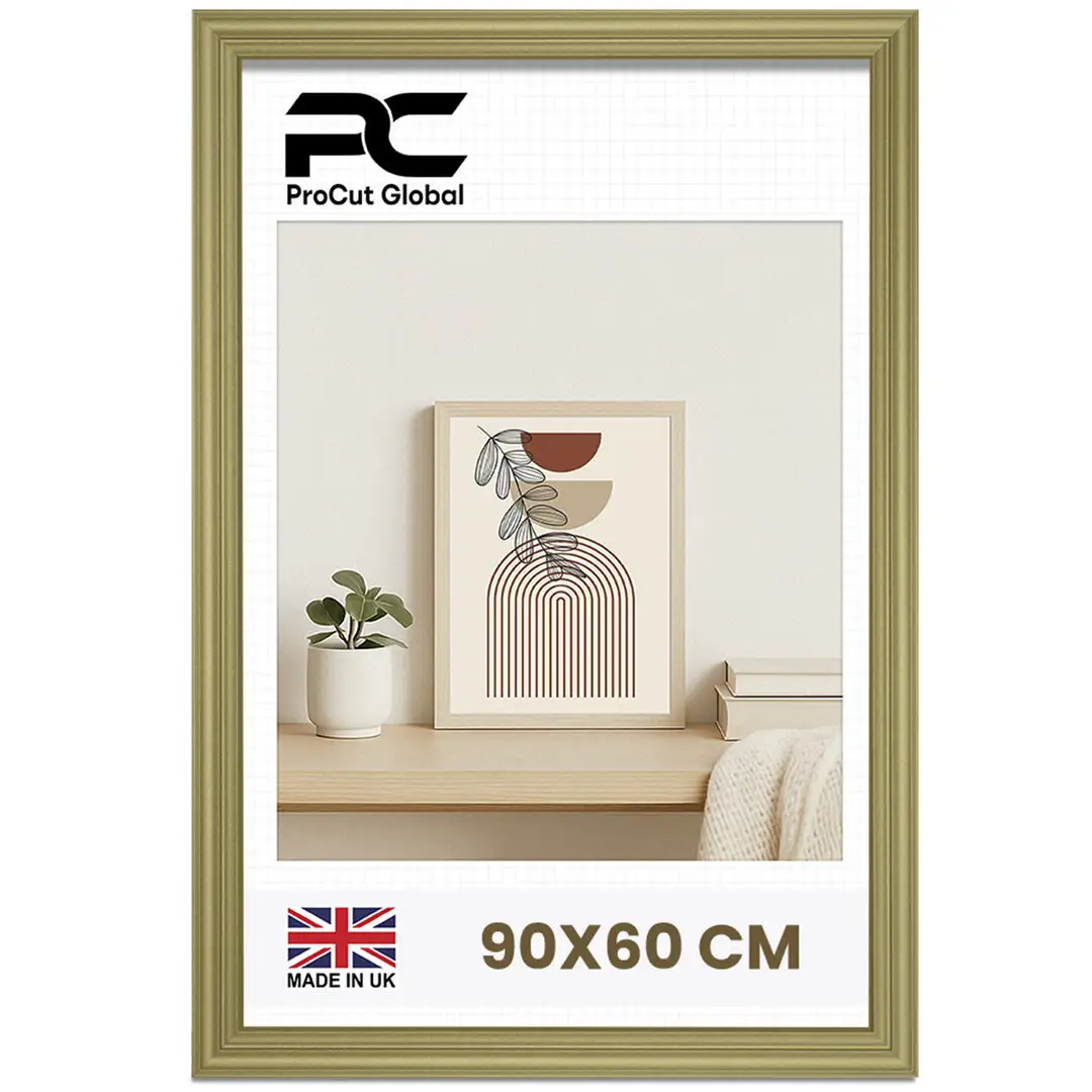 90x60cm Classic Gold Picture Frame - Timeless Wall Display For Family Photos & Artwork thumbnail 1