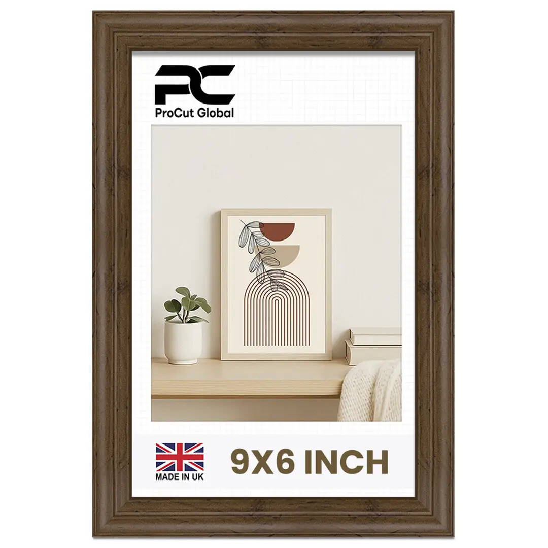 9x6" Classic Walnut Picture Frame - Elegant Wall Display For Photos & Artwork thumbnail 1