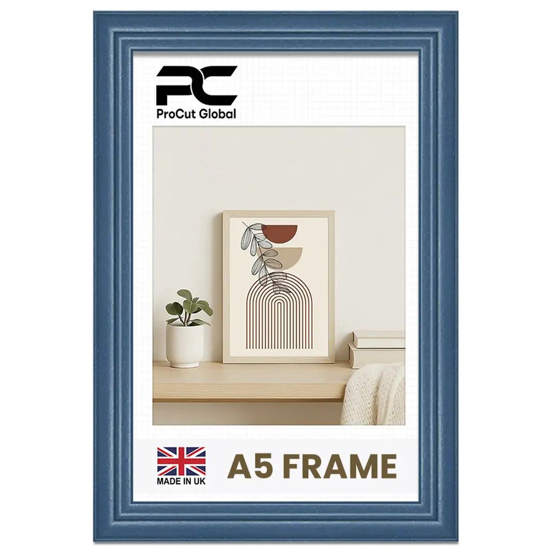 A5 Classic Navy Blue Picture Frame - Elegant Wall Display For Photos & Artwork thumbnail 1