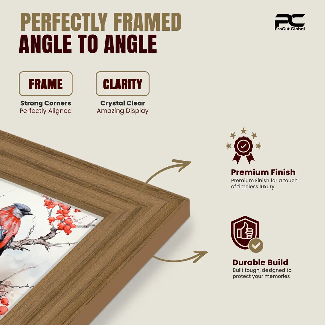 100x60cm Classic Oak Picture Frame - Timeless Wall Display For Family Photos & Artwork thumbnail 6