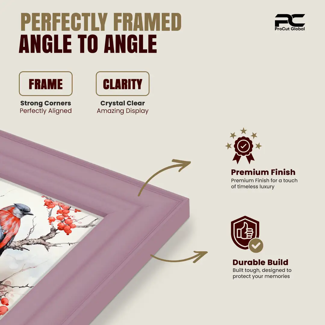 10x4" Classic Pastel Pink Picture Frame - Elegant Wall Display For Photos & Artwork thumbnail 6